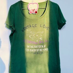 Tom Tailor Green Vintage Love Women's Top